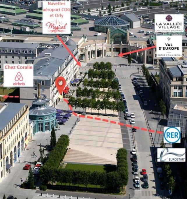 Appartement Disneyland Paris 70m² Face Parc, Place Ariane